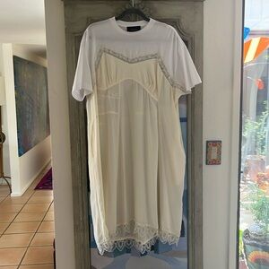 Simone Rocha Slip Dress with lace + pearl embellishments. Size S ✌🏻